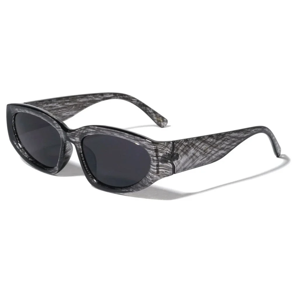 Womens Gray Oval Sunglasses Fashion Designer Style‎ Shades Street Wear Lentes